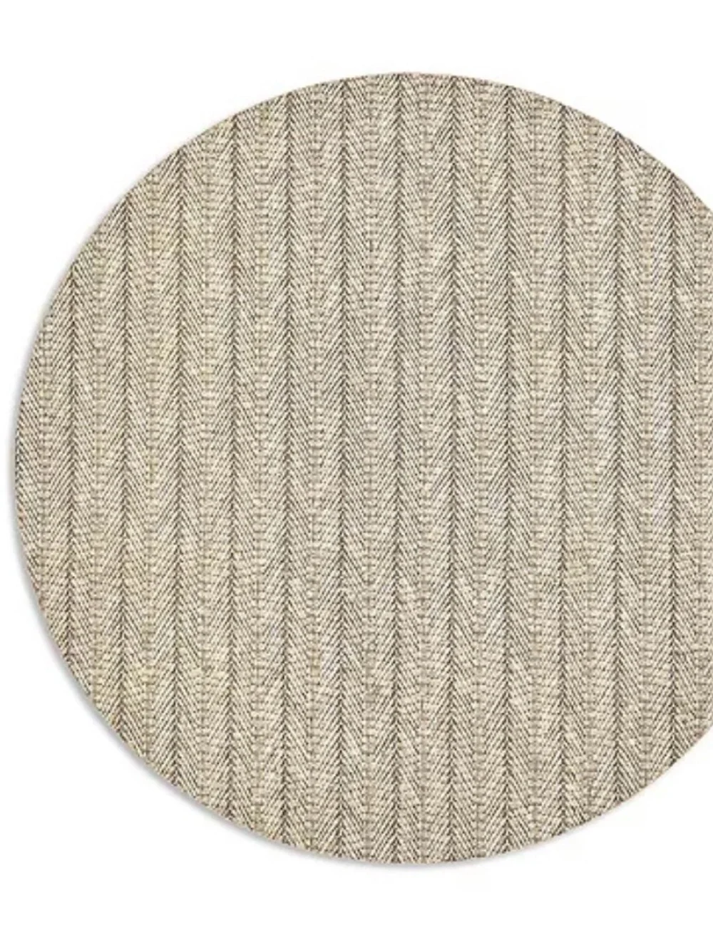 Kim Seybert Beige Herringbone Round Placemat
